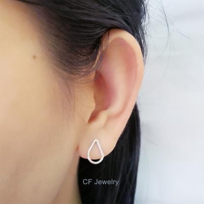 Small Teardrop Studs/geometric Earrings/minimal..