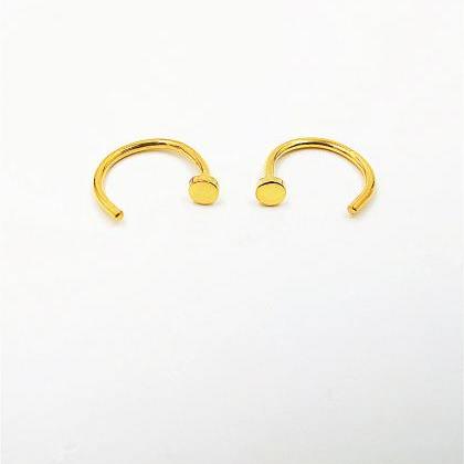 Dot Huggie Earrings Gold Or Rose Go..