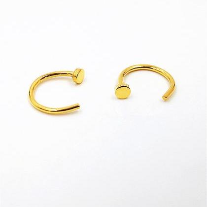Dot Huggie Earrings Gold Or Rose Go..