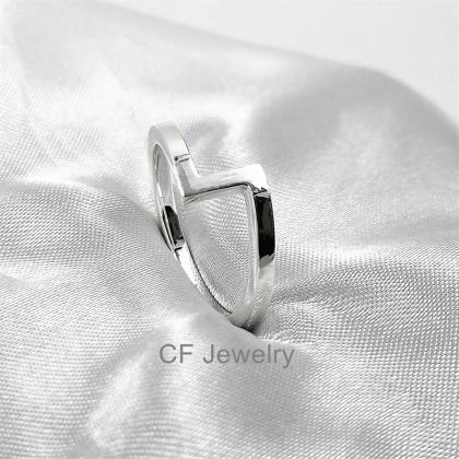 2mm Architecture Ring Silver Flat Band Rings Gold..