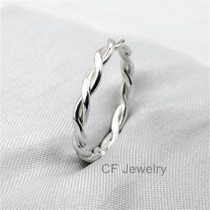 Sterling Silver Braided Ring Celtic..