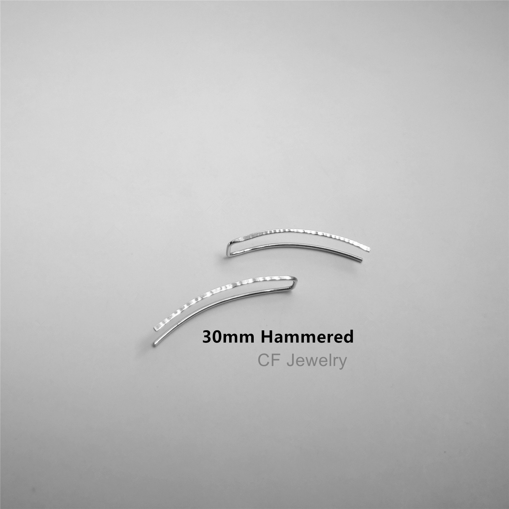 Ear Climber, Ear Crawler, Hammered And Long Ear Climber, Ear Cuff, Ear