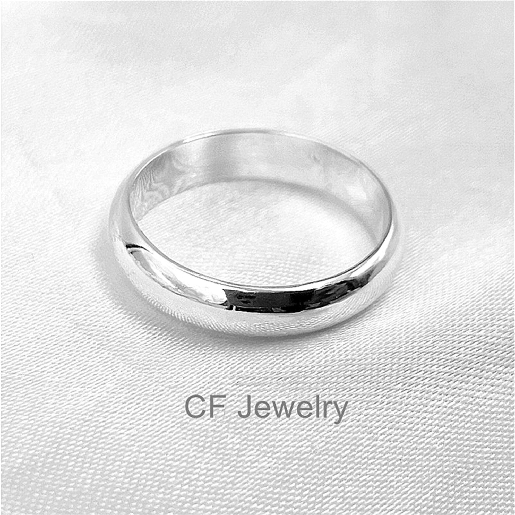 Silver Plain Band Ring Gold Plain Ring Band Rose Gold Wedding Band