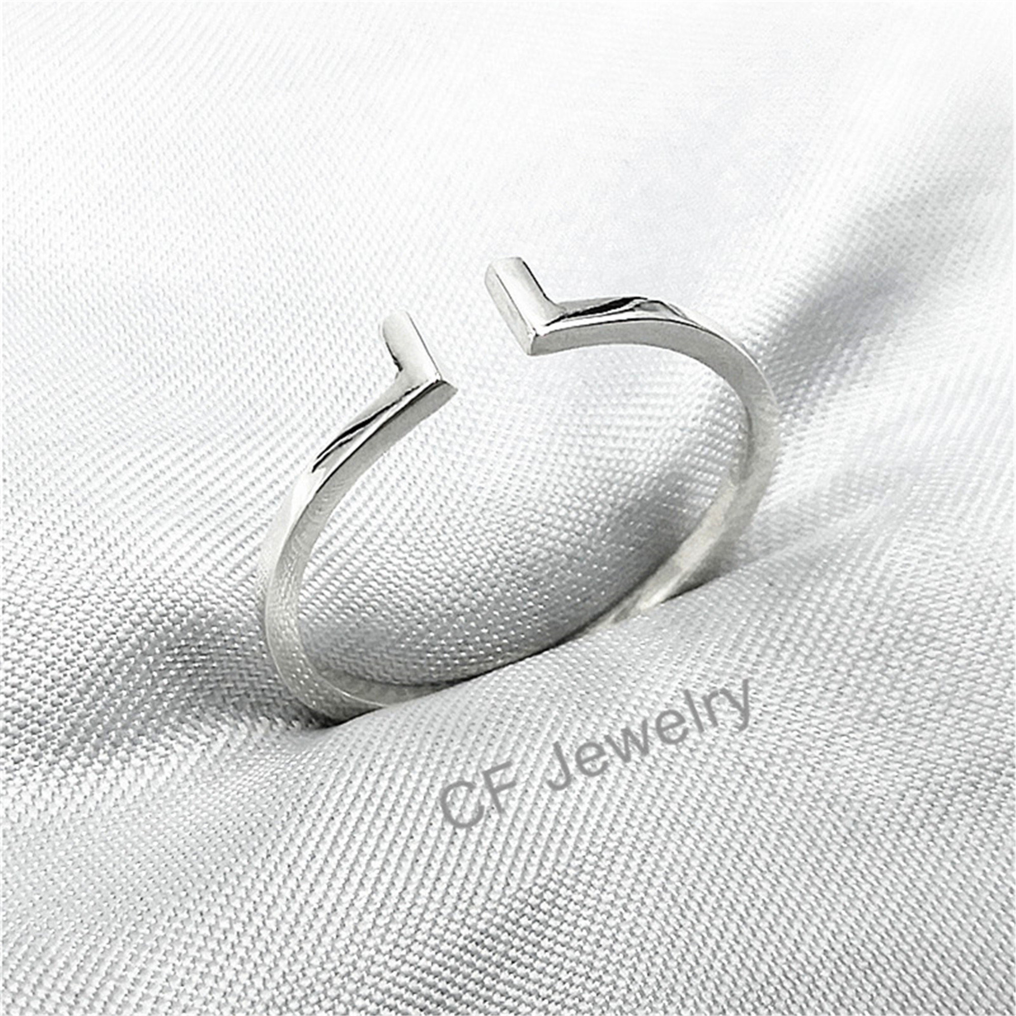 Open Cuff Ring Silver Architecture Ring Gold Cuff Ring Rose Gold Double ...